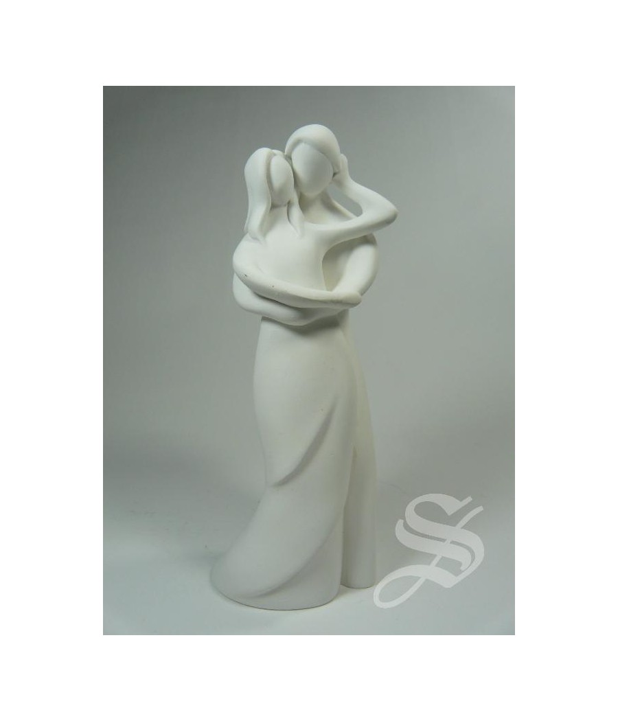 SILUETA PAREJA  EFECTO PIEDRA13 CM
