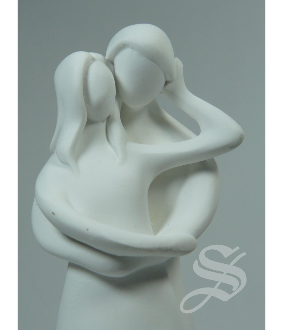 SILUETA PAREJA  EFECTO PIEDRA13 CM