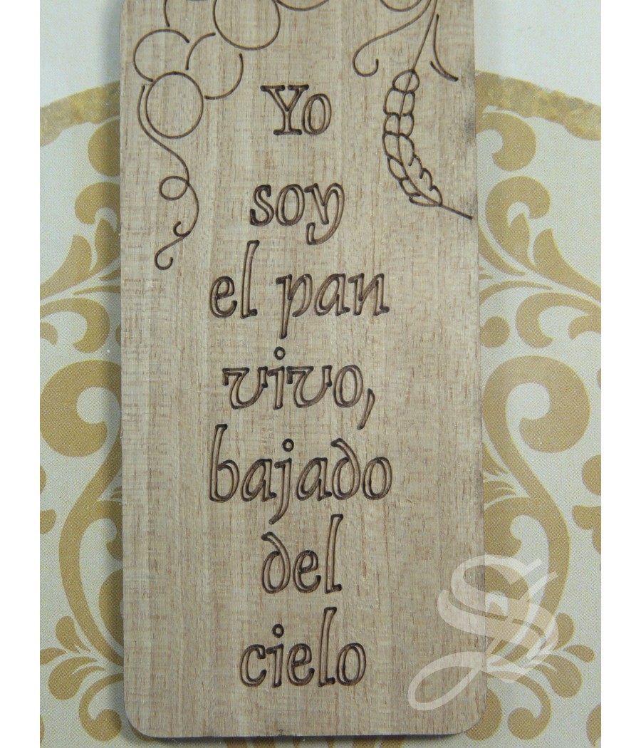 MARCAPAGINAS EN MADERA MOTIVO COMUNION 12*3 CM