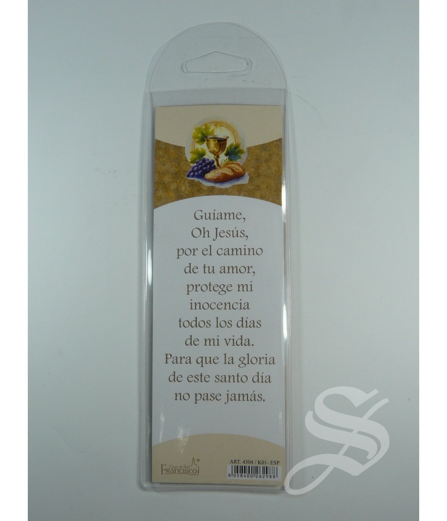MARCAPAGINAS EN MADERA MOTIVO COMUNION 12*3 CM