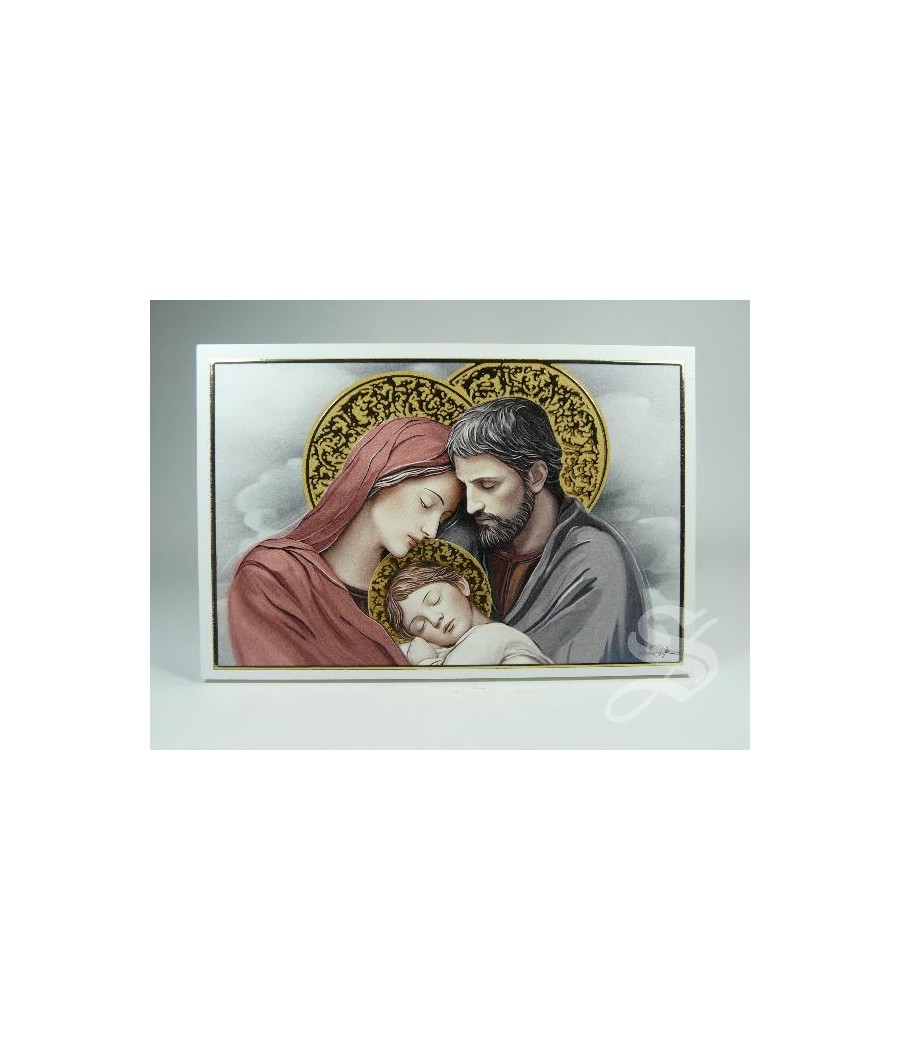 ICONO SAGRADA FAMILIA 13,5 X 9 CM.