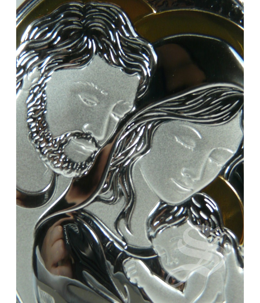 SAGRADA FAMILIA CORAZÓN 8 X 9,5 CM. DORADO