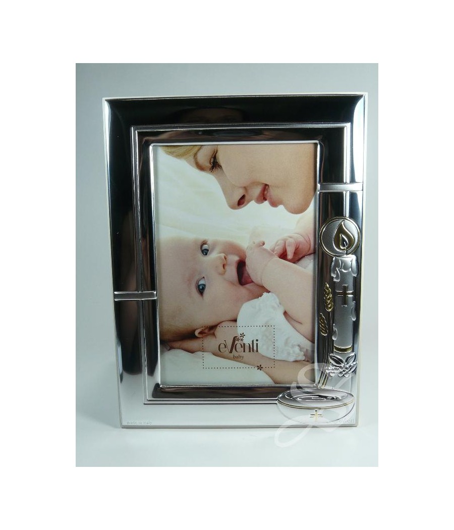 PORTA FOTOS BAUTISMO RAYOS DECORADO 9 X 13 CM.