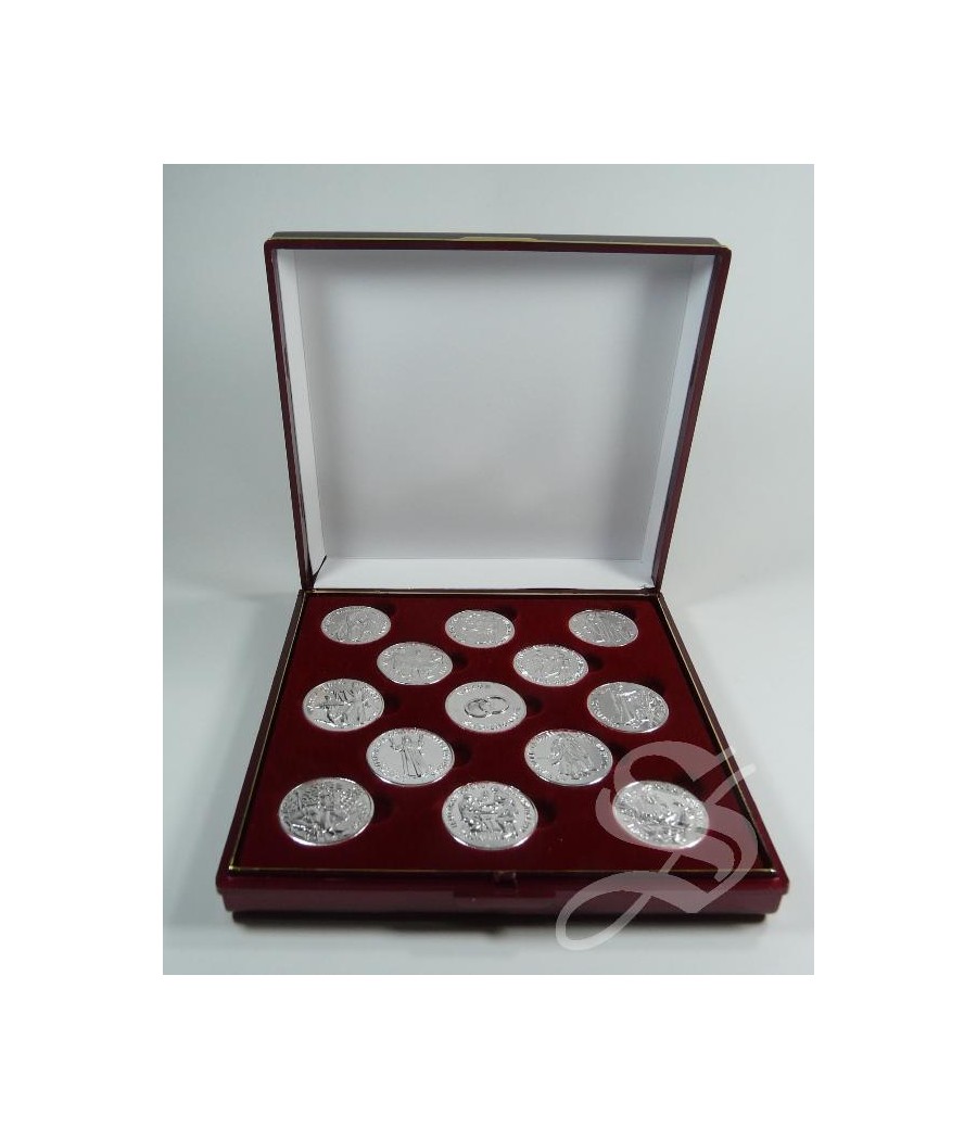 ARRAS BIBLICAS DE METAL PLATEADO. 13 MONEDAS