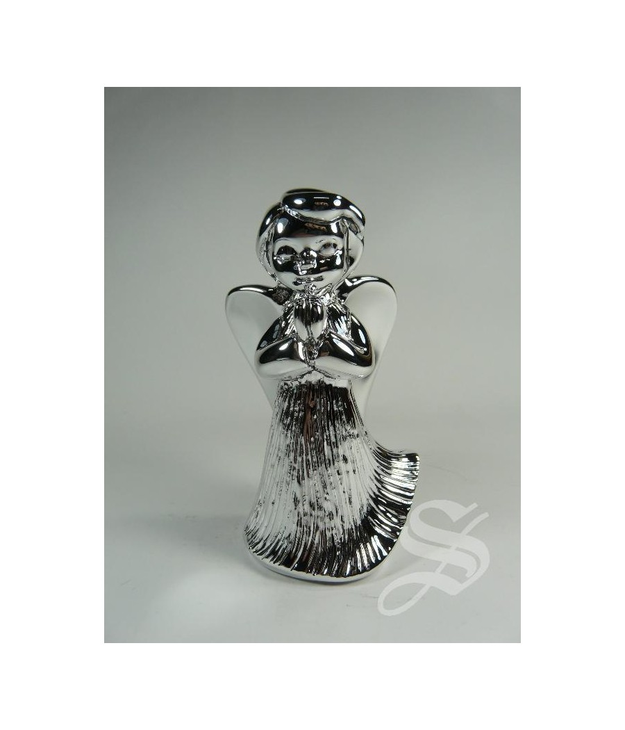 ANGEL REZANDO 10,5 CM. BILAMINADO PLATA
