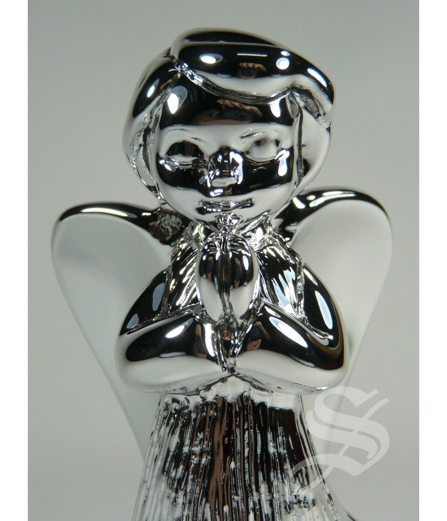 ANGEL REZANDO 10,5 CM. BILAMINADO PLATA