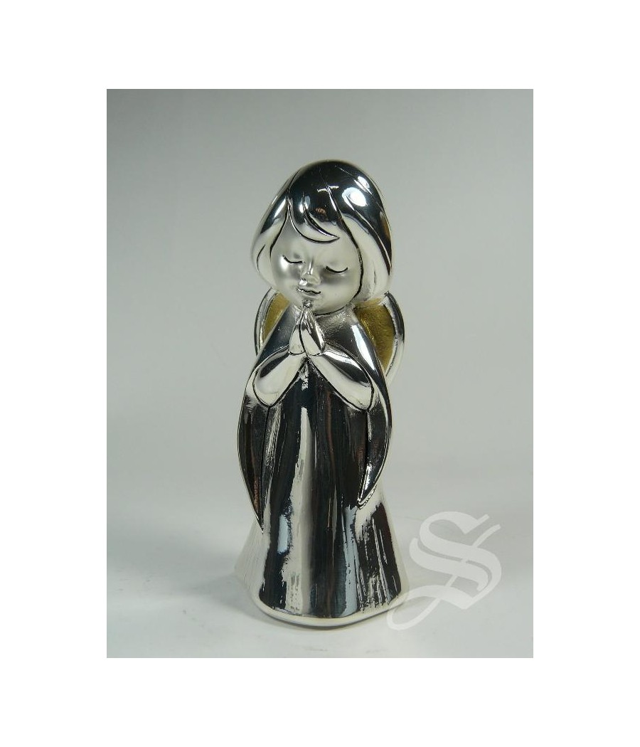 ANGEL REZANDO 10 CM. BILAMINADO PLATA