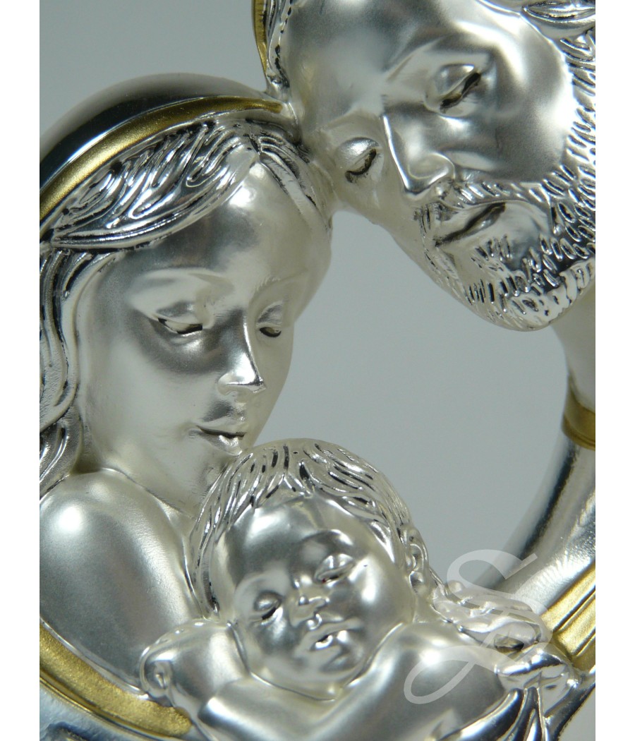 SAGRADA FAMILIA 7 X 3  X 9 CM. DE ALTO BILAMINADO PLATA