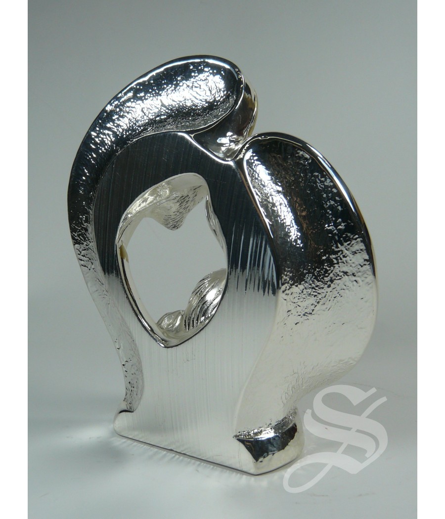 SAGRADA FAMILIA 9,5 X 4 X 11 CM. ALTURA BILAMINADO DE PLATA