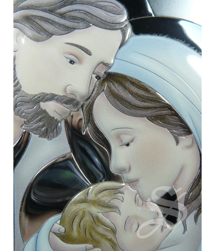 ICONO SAGRADA FAMILIA ESMALTADO 13 X 18 CM.
