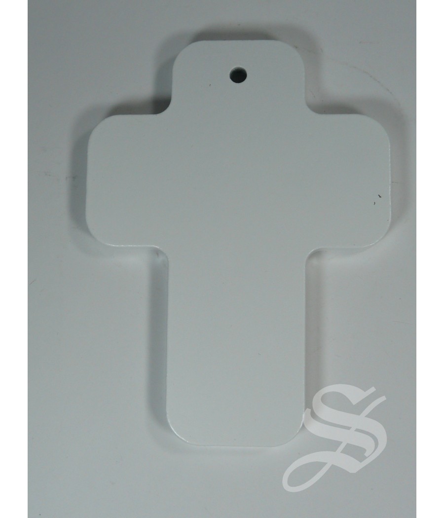 CRUZ COMUNION DE MADERA CON IMAGEN CALIZ 12 X 9 CM