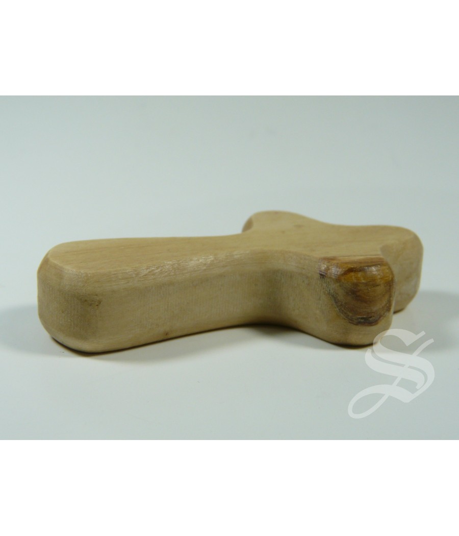 CRUZ DE VIDA PEQ. 65 X 33 MM. GROSOR 12 MM.  MADERA OLIVO JERUSALEN