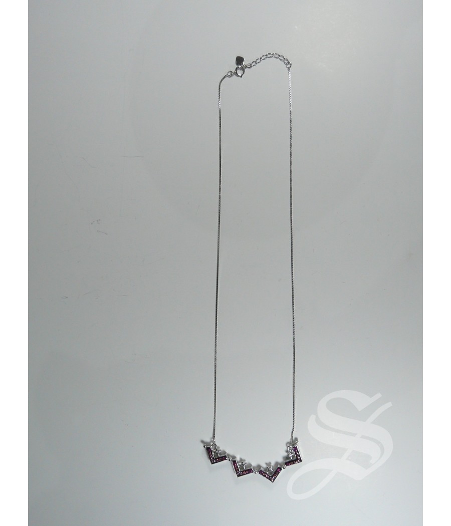 CRUZ JERUSALEN DE PLATA 24 MM. MAGNETICA CON CADENA