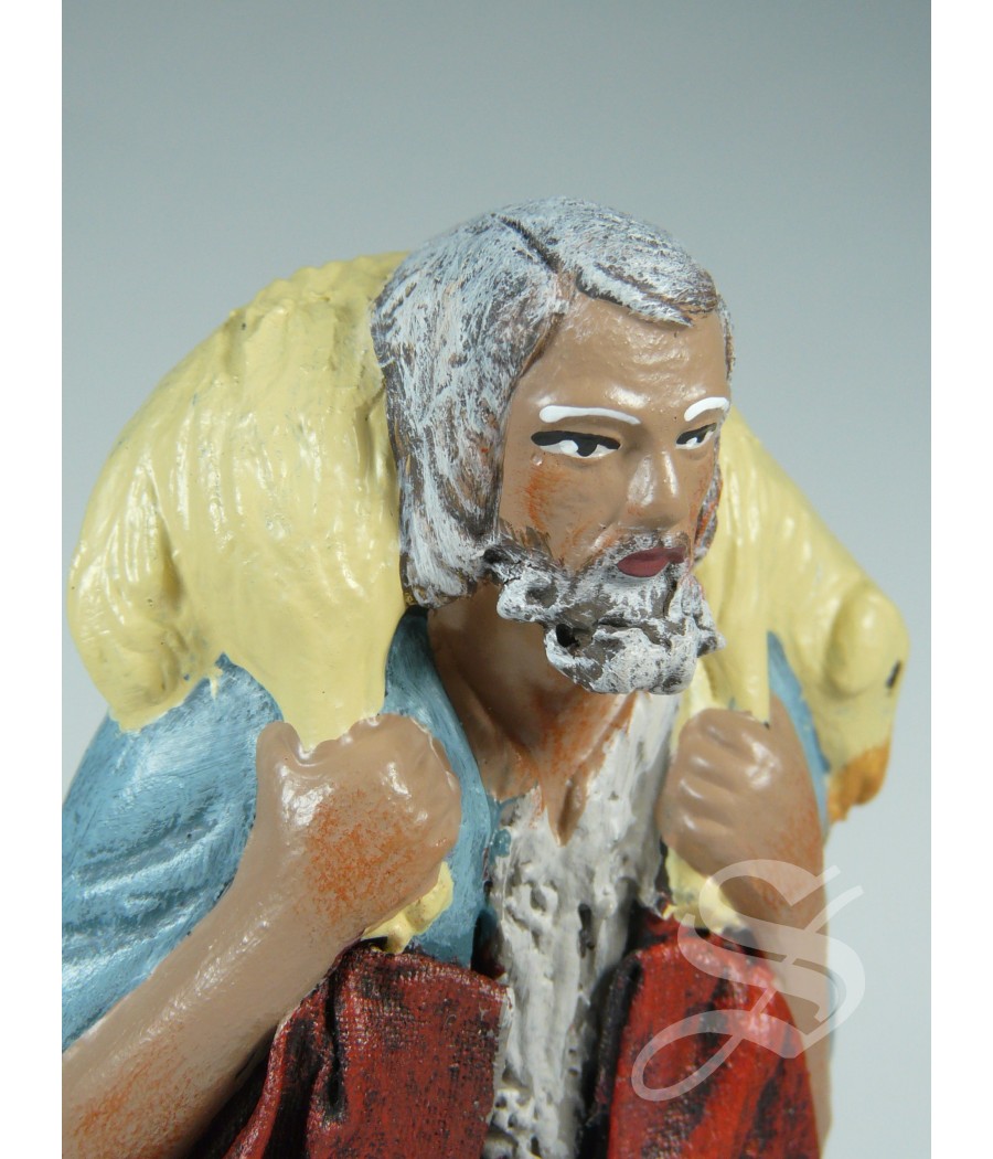 PASTOR 14 CM. CON CORDERO SOBRE LOS HOMBROS