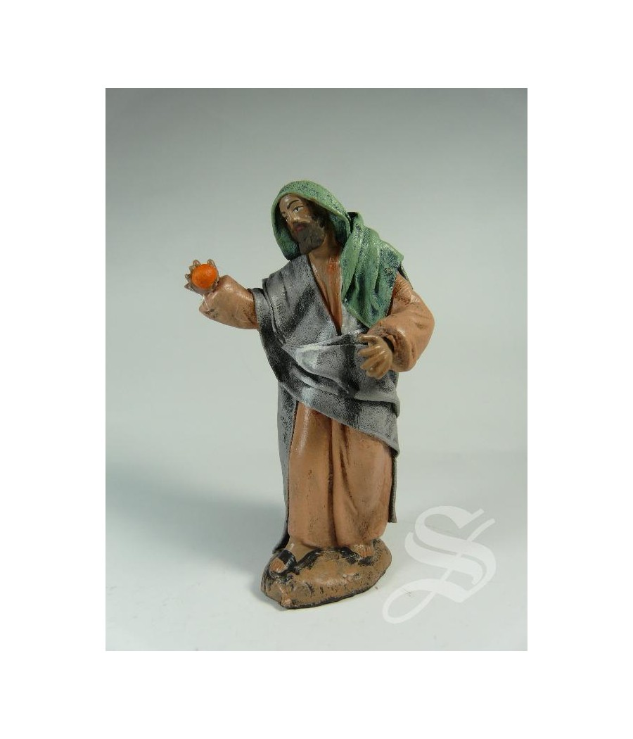 PASTOR 10 CM. CON FRUTA EN LA MANO