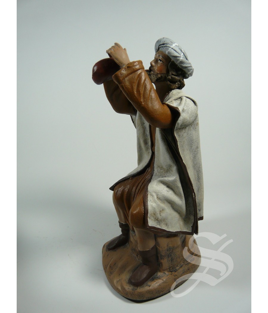 PASTOR CON BURRA EN 14 CM.