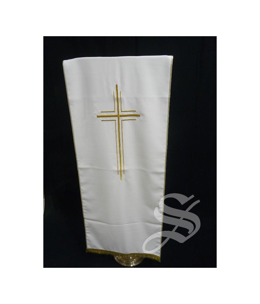 CUBRE AMBOM 801 BLANCO CRUZ DOBLE DORADA