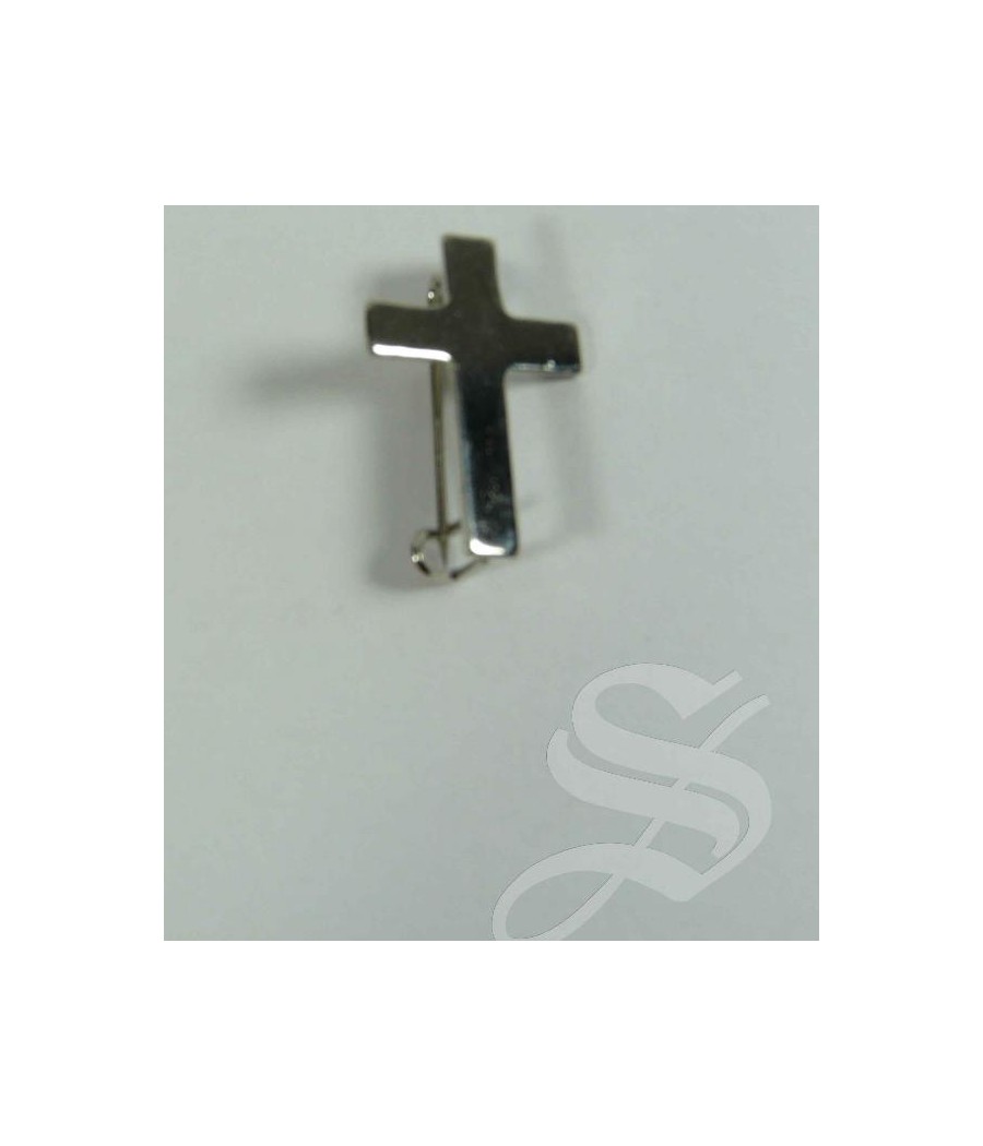 CRUZ SACERDOTE METAL PLATEADO