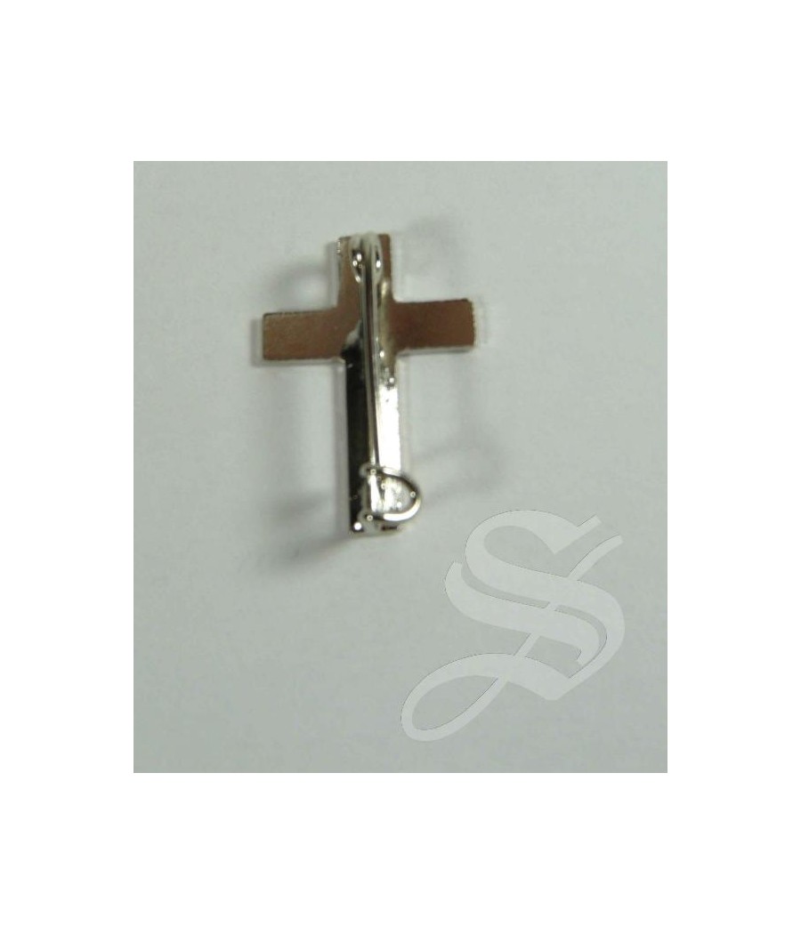 CRUZ SACERDOTE METAL PLATEADO
