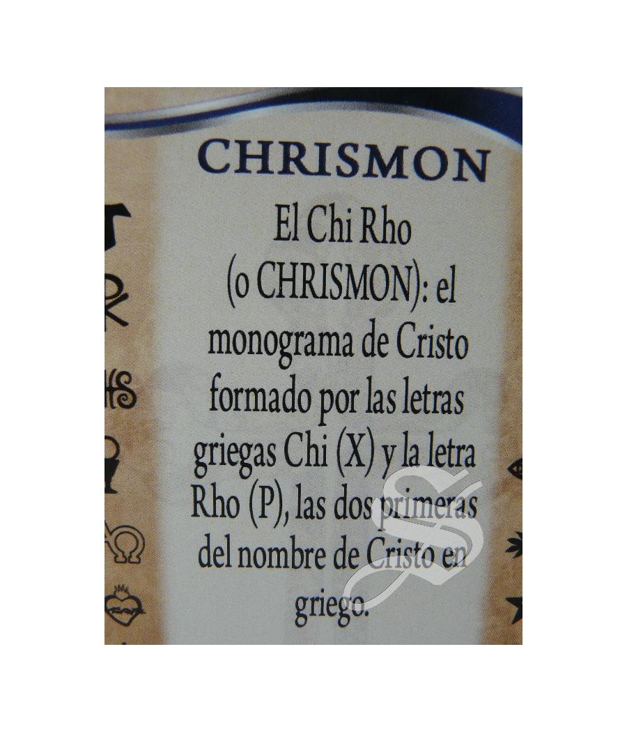 COLGANTE SIMBOLOS DE LA FE CRISMON DE METAL COMUNION