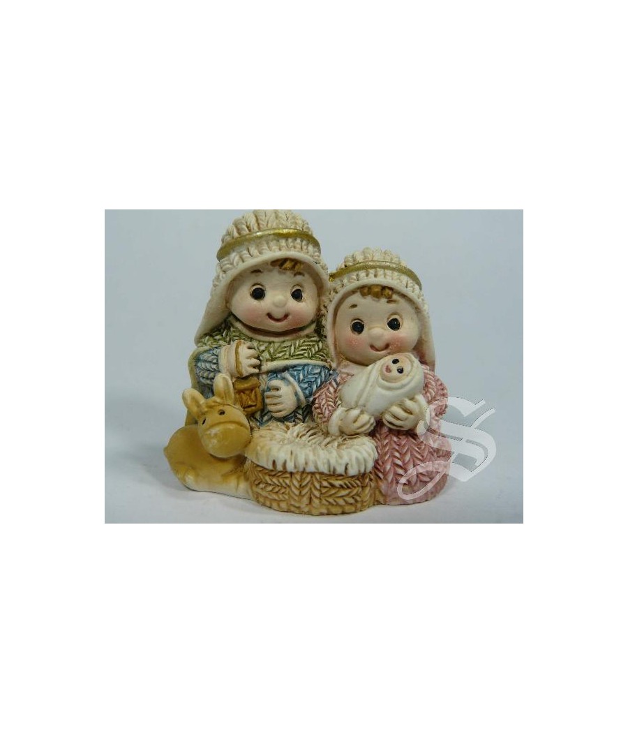 MINI NACIMIENTO EN RESINA PINTADO 4 CM