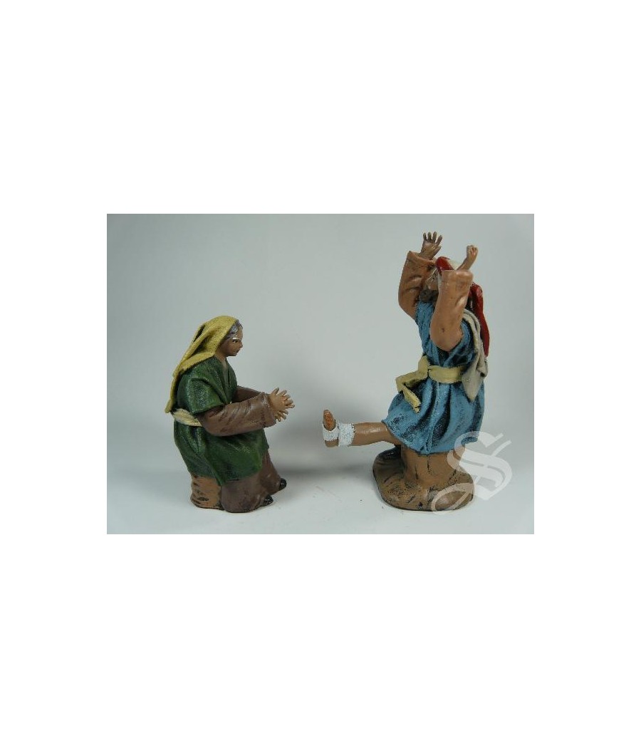 GRUPO ANCIANA CURANDO PASTOR 12 CM.
