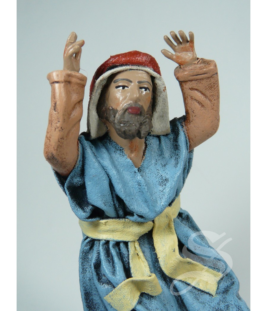 GRUPO ANCIANA CURANDO PASTOR 14 CM.