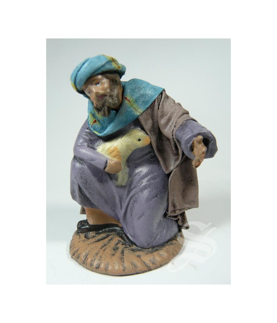 PASTOR ADORANDO CON OJERA 10 CM.