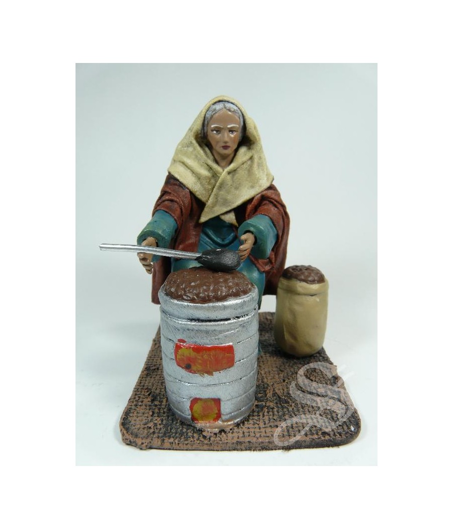 CASTAÑERA 14 CM BARRO LIENZADO