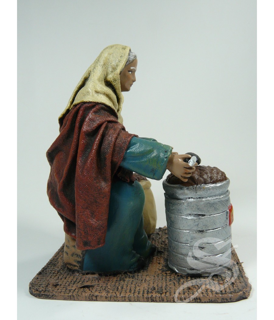 CASTAÑERA 14 CM BARRO LIENZADO