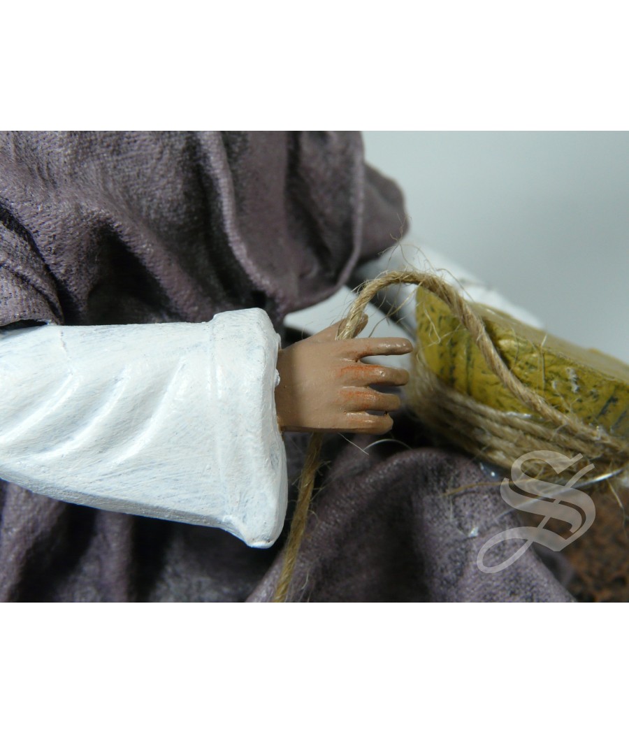 PASTOR HACIENDO CESTAS 17 CM.