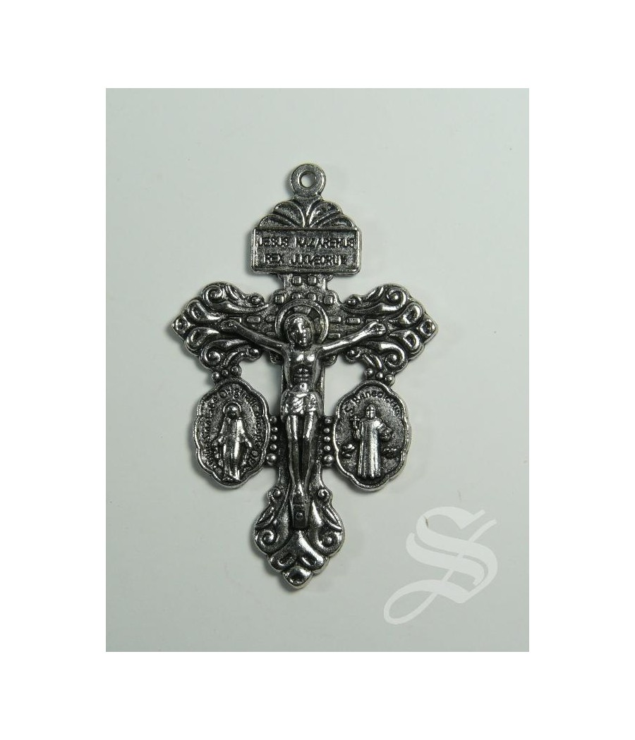 CRUZ DEL PERDON 5,5 X 3,5 CM. METAL SATINADO