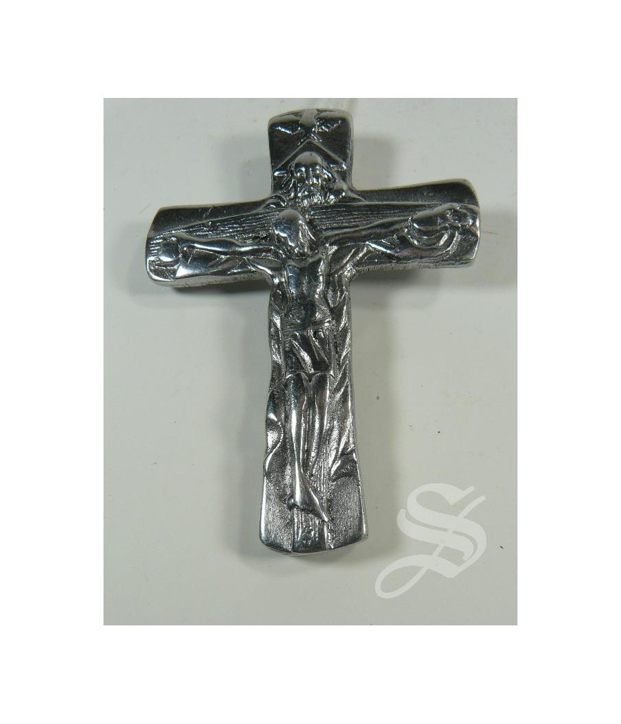 CRUZ TRINIDAD 8 X 6 CM. ALUMINIO