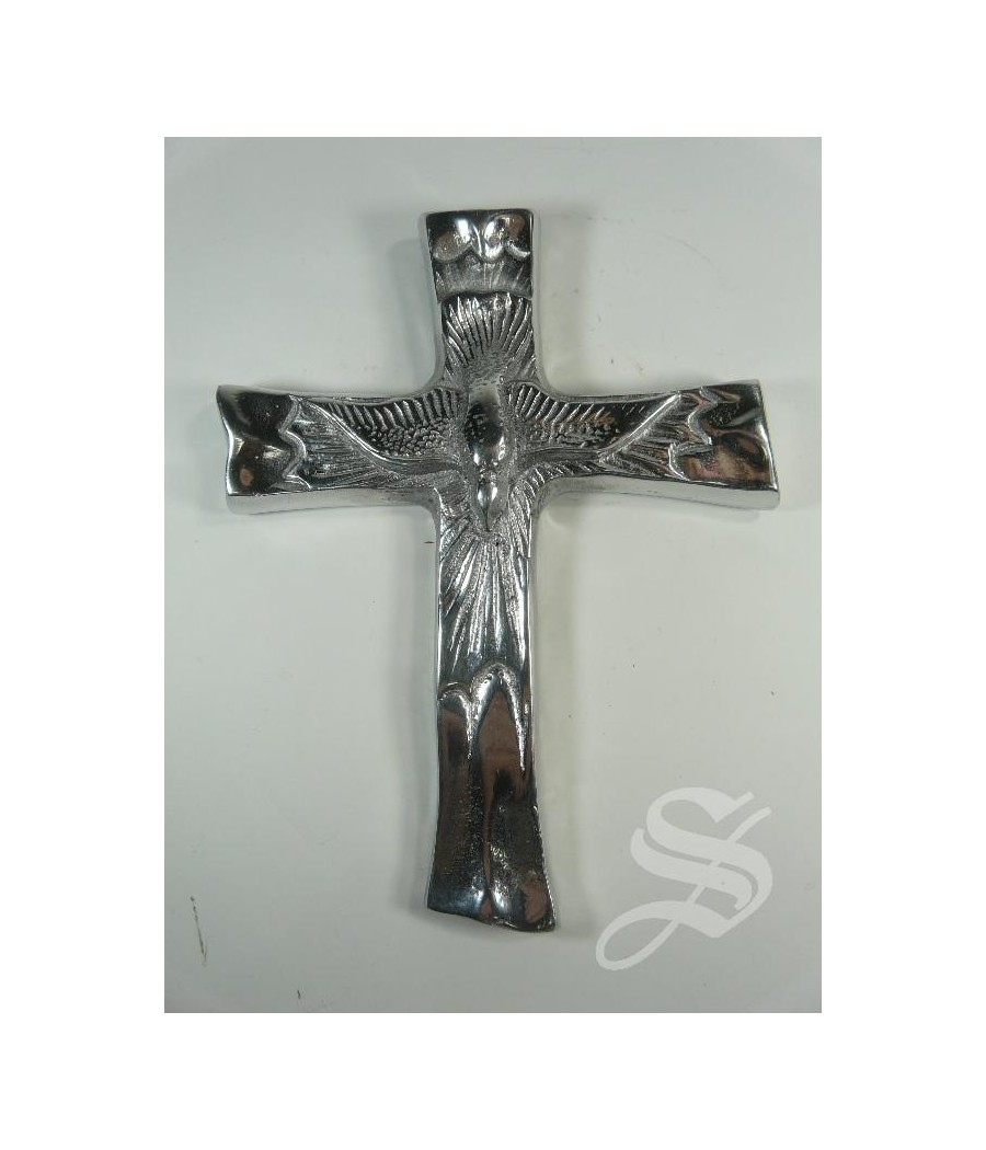 CRUZ ESPIRITU SANTO 19 X 15 CM. ALUMINIO