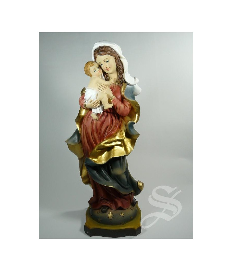 VIRGEN CON NIÑO 31 CM. RESINA