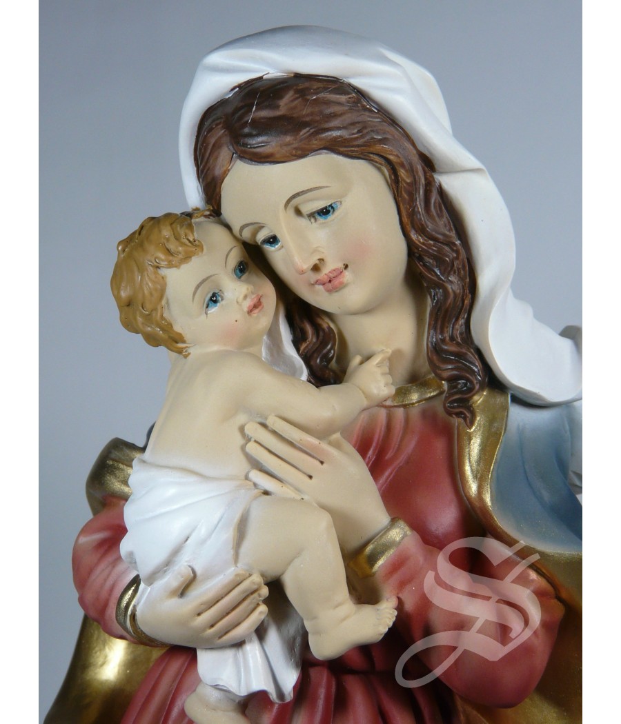 VIRGEN CON NIÑO 31 CM. RESINA