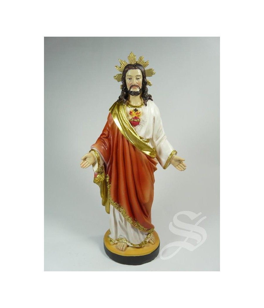 CORAZON DE JESUS 21 CM. RESINA