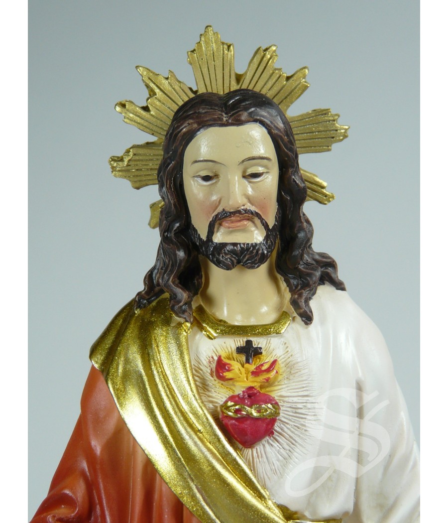 CORAZON DE JESUS 21 CM. RESINA