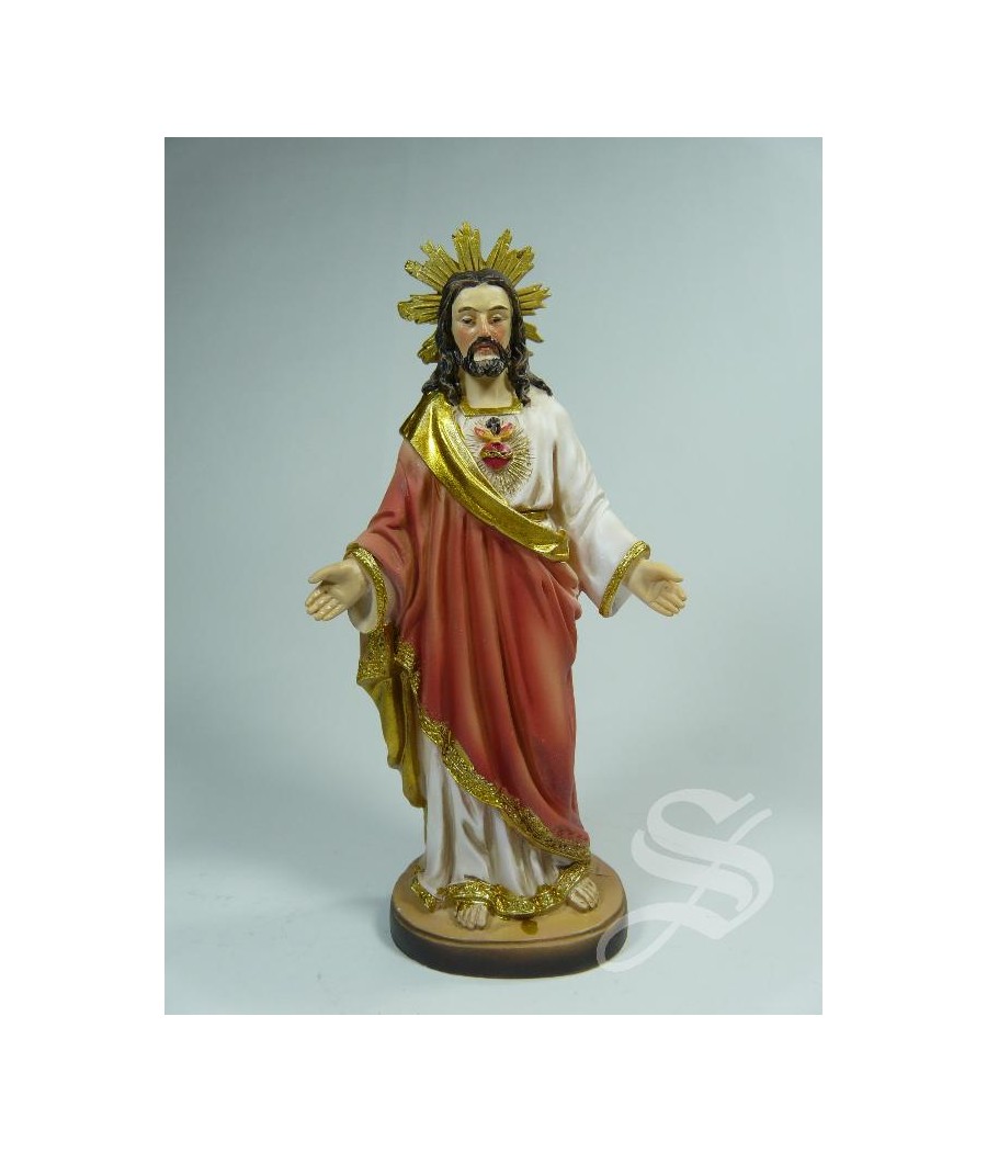 CORAZON DE JESUS 13 CM. RESINA