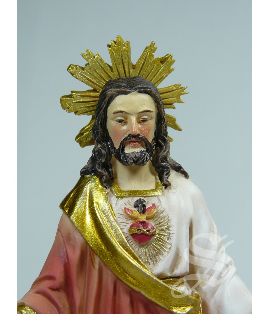 CORAZON DE JESUS 13 CM. RESINA