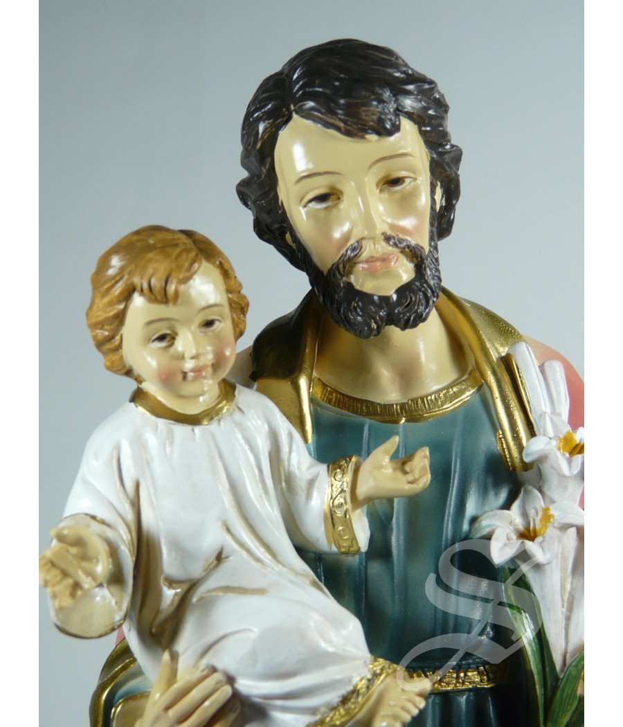 SAN JOSE CON NIÑO 31 CM. RESINA