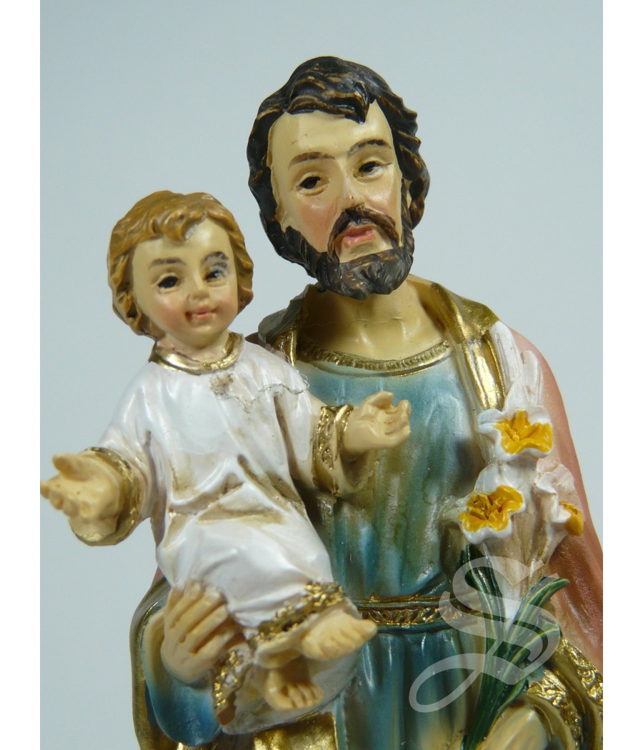 SAN JOSE CON NIÑO 13 CM. RESINA