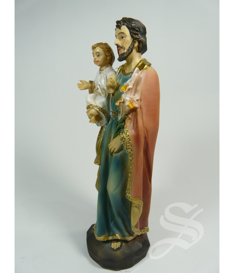 SAN JOSE CON NIÑO 13 CM. RESINA