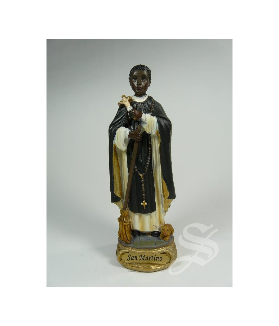SAN MARTIN DE PORRES 12.6 CM. RESINA
