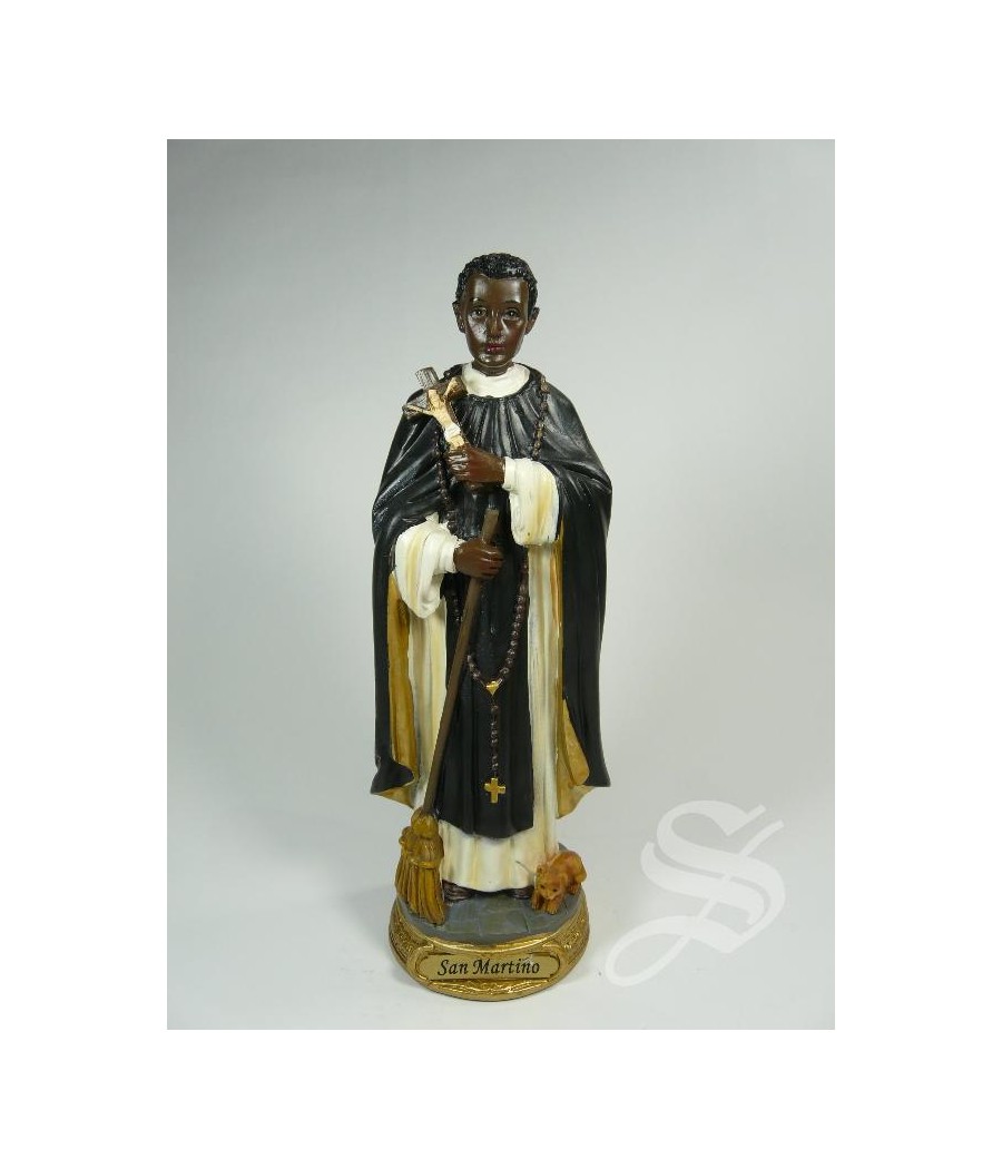 SAN MARTIN DE PORRES 20 CM. RESINA