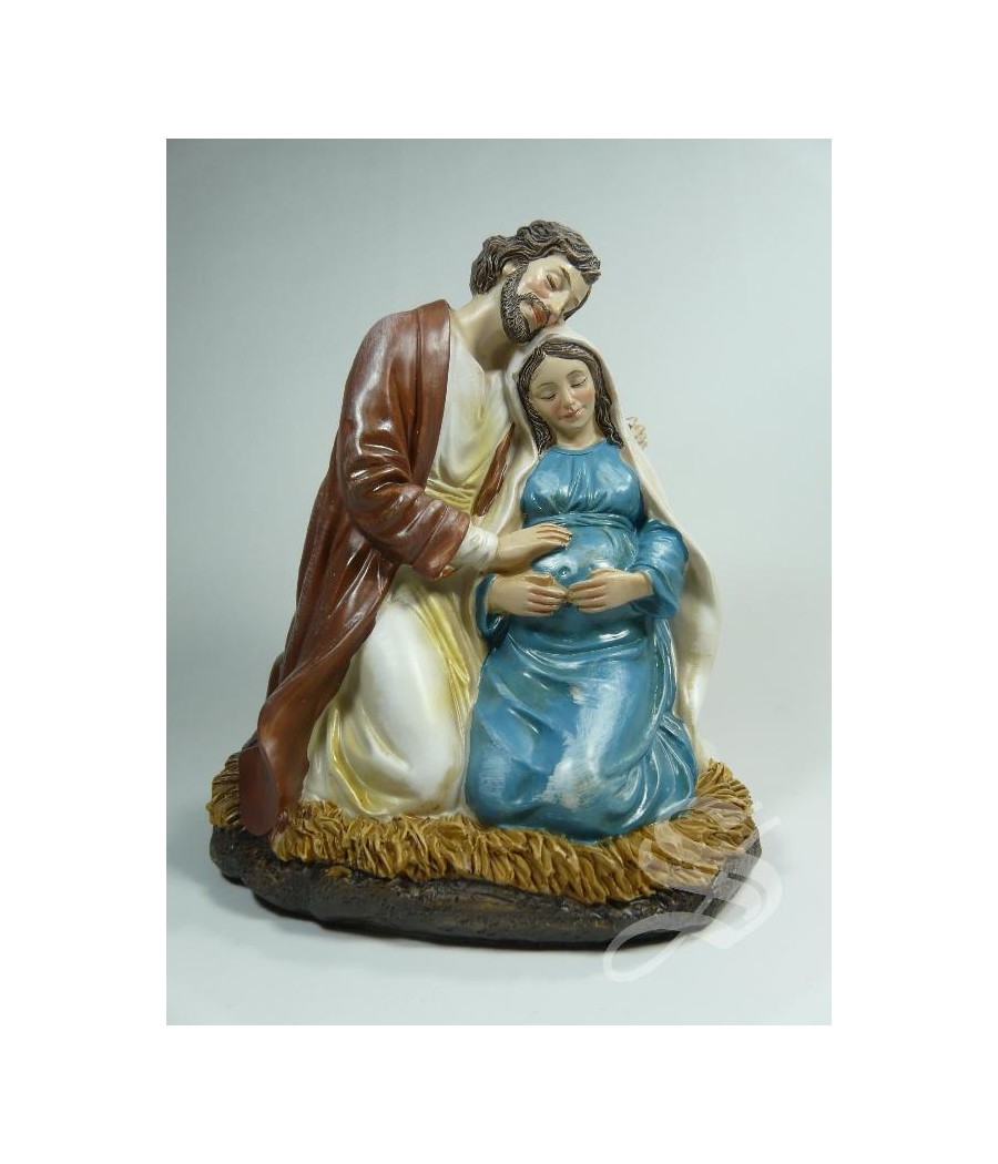 SAN JOSE Y VIRGEN MARIA EN CINTA DE RODILLAS 14,4 CM.