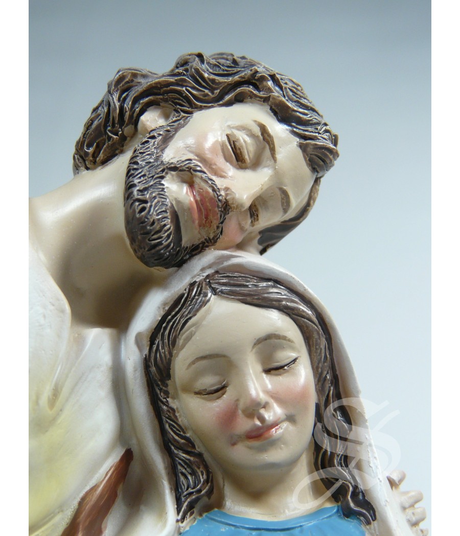 SAN JOSE Y VIRGEN MARIA EN CINTA DE RODILLAS 14,4 CM.