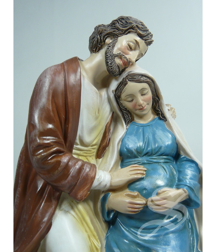 SAN JOSE Y VIRGEN MARIA EN CINTA DE RODILLAS 14,4 CM.