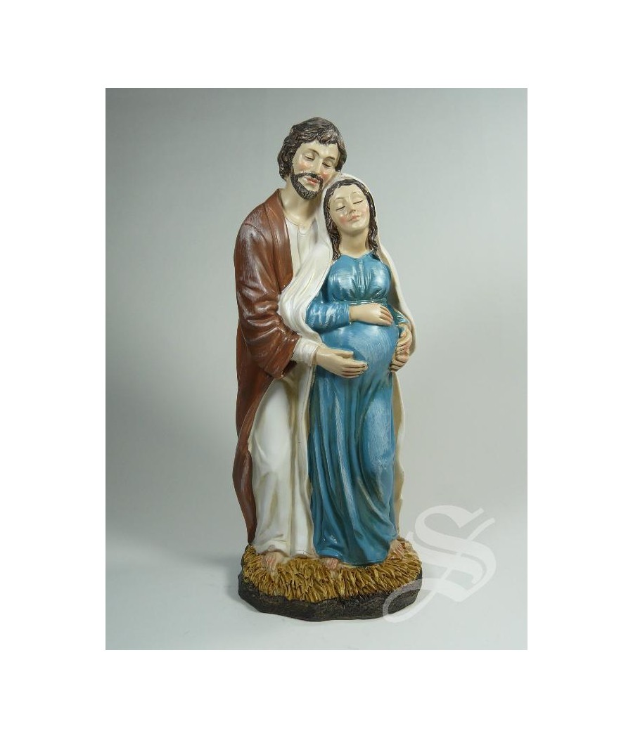 SAN JOSE Y VIRGEN MARIA EN CINTA DE PIE 19,8 CM.