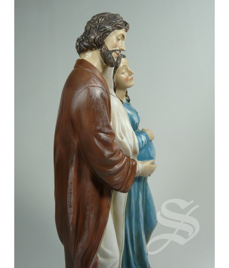 SAN JOSE Y VIRGEN MARIA EN CINTA DE PIE 19,8 CM.